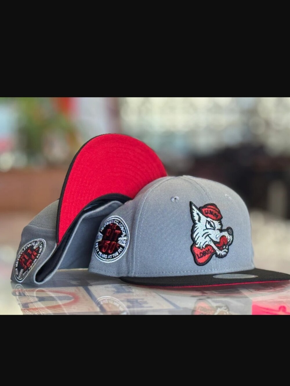 UNM Lobos New Era Fitted Hat - Lobo Louie - The Pit